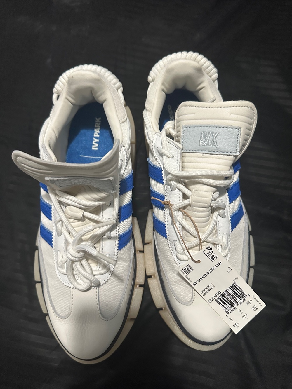 IVY PARK White Sneakers with Blue Stripes